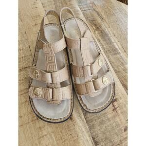 Alegria Tan/Gold Slingback Sandal Women's Size 38/8